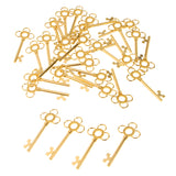 Maxbell 30 Pieces Ethnic Key Hollow Charm Pendant Jewelry DIY Makings Gold