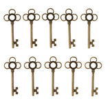 Maxbell 30 Pieces Ethnic Key Hollow Charm Pendant Jewelry DIY Makings Antique Brass