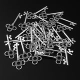 Maxbell 30 Pieces Ethnic Key Hollow Charm Pendant Jewelry DIY Makings Antique Silver