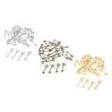 Maxbell 30 Pieces Ethnic Key Hollow Charm Pendant Jewelry DIY Makings Antique Silver