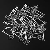 Maxbell 30 Pieces Ethnic Key Hollow Charm Pendant Jewelry DIY Makings Antique Silver