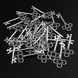 Maxbell 30 Pieces Ethnic Key Hollow Charm Pendant Jewelry DIY Makings Antique Silver