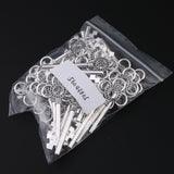 Maxbell 30 Pieces Ethnic Key Hollow Charm Pendant Jewelry DIY Makings Antique Silver