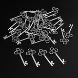 Maxbell 30 Pieces Ethnic Key Hollow Charm Pendant Jewelry DIY Makings Antique Silver