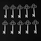 Maxbell 30 Pieces Ethnic Key Hollow Charm Pendant Jewelry DIY Makings Antique Silver