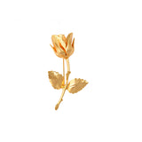 Maxbell Elegant 24K Gold Plated Rose Brooch Pin for Mens Suit Wedding Groom Jewelry1