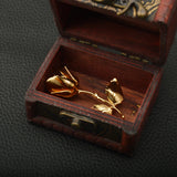 Maxbell Elegant 24K Gold Plated Rose Brooch Pin for Mens Suit Wedding Groom Jewelry1