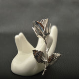 Maxbell Elegant Rose Brooch Pin for Mens Suit Wedding Groom Jewelry