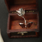 Maxbell Elegant Rose Brooch Pin for Mens Suit Wedding Groom Jewelry