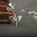 Maxbell Elegant Rose Brooch Pin for Mens Suit Wedding Groom Jewelry