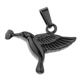 Maxbell Stainless Steel Hummingbird Pendant Urn Cremation Jewelry For Ashes Black