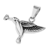 Maxbell Stainless Steel Hummingbird Pendant Urn Cremation Jewelry For Ashes Silver