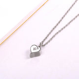 Maxbell Enamel Stainless Steel Heart Pendant Urn Cremation Jewelry For Ashes White