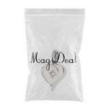 Maxbell Enamel Stainless Steel Heart Pendant Urn Cremation Jewelry For Ashes White