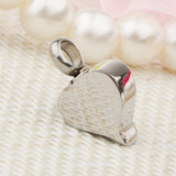 Maxbell Enamel Stainless Steel Heart Pendant Urn Cremation Jewelry For Ashes White