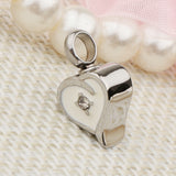 Maxbell Enamel Stainless Steel Heart Pendant Urn Cremation Jewelry For Ashes White