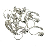 Maxbell 12 Pics Hook Earrings Findings Jewelry Ears DIY Silver Cup Peg Brass Pins