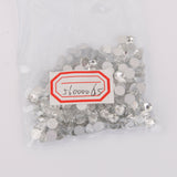 Maxbell 288pcs/Ss30 Glass Crystal Round Flat Back Rhinestones White Acrylic