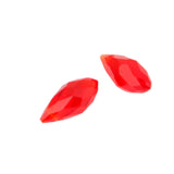 Maxbell 10pcs Teardrop Glass Beads Faceted Crystal Beads Jewelry Making Craft Red