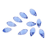 Maxbell 10pcs Teardrop Glass Beads Faceted Crystal Beads Jewelry Making Light Blue