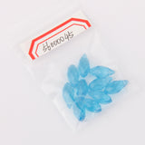 Maxbell 10pcs Teardrop Glass Beads Faceted Crystal Beads Jewelry Making Lake Blue