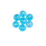 Maxbell 50 Crystal Faceted Gemstone Glass Rondelle Loose Beads Jewelry 4mm Lake Blue