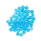 Maxbell 50 Crystal Faceted Gemstone Glass Rondelle Loose Beads Jewelry 4mm Lake Blue