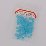 Maxbell 50 Crystal Faceted Gemstone Glass Rondelle Loose Beads Jewelry 4mm Lake Blue