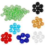 Maxbell 50 Crystal Faceted Gemstone Glass Rondelle Loose Beads Jewelry 4mm Lake Blue