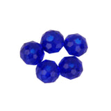 Maxbell 50 Crystal Faceted Gemstone Glass Rondelle Loose Beads Jewelry 4mm Royalblue