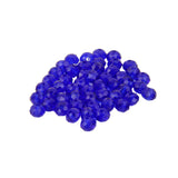 Maxbell 50 Crystal Faceted Gemstone Glass Rondelle Loose Beads Jewelry 4mm Royalblue