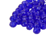 Maxbell 50 Crystal Faceted Gemstone Glass Rondelle Loose Beads Jewelry 4mm Royalblue