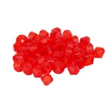 Maxbell 50 Faceted Glass Crystal Loose Beads Spacer Bicone Jewelry Finding 4mm Red