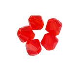 Maxbell 50 Faceted Glass Crystal Loose Beads Spacer Bicone Jewelry Finding 4mm Red