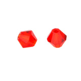 Maxbell 50 Faceted Glass Crystal Loose Beads Spacer Bicone Jewelry Finding 4mm Red