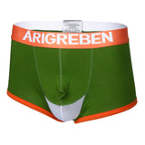 Maxbell Men Briefs Mesh Bulge Pouch Boxers Underwear Shorts Male Panties 2XL Green