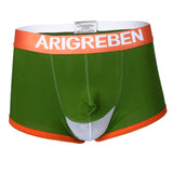Maxbell Men Briefs Mesh Bulge Pouch Boxers Underwear Shorts Male Panties L Green