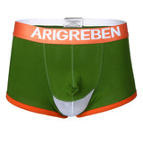Maxbell Men Briefs Mesh Bulge Pouch Boxers Underwear Shorts Male Panties L Green