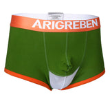 Maxbell Men Briefs Mesh Bulge Pouch Boxers Underwear Shorts Male Panties M Green