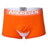 Maxbell Men Briefs Mesh Bulge Pouch Boxers Underwear Shorts Male Panties 2XL Orange