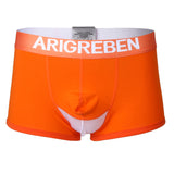 Maxbell Men Briefs Mesh Bulge Pouch Boxers Underwear Shorts Male Panties XL Orange