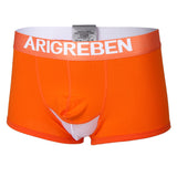 Maxbell Men Briefs Mesh Bulge Pouch Boxers Underwear Shorts Male Panties L Orange