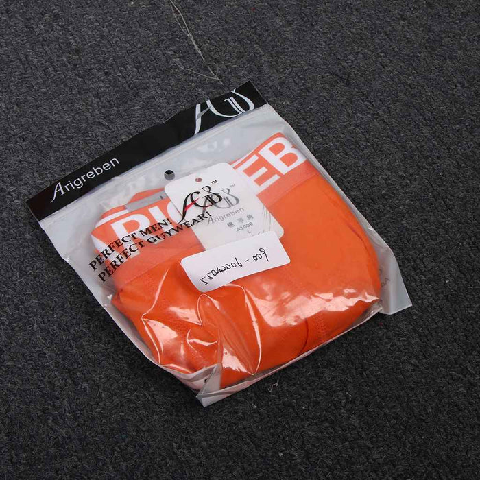 Maxbell Men Briefs Mesh Bulge Pouch Boxers Underwear Shorts Male Panties M Orange