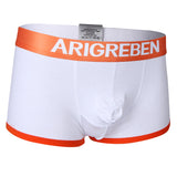Maxbell Men Briefs Mesh Bulge Pouch Boxers Underwear Shorts Male Panties L White
