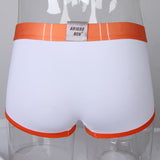 Maxbell Men Briefs Mesh Bulge Pouch Boxers Underwear Shorts Male Panties 2XL White