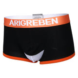 Maxbell Men Briefs Mesh Bulge Pouch Boxers Underwear Shorts Male Panties L Black