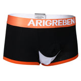 Maxbell Men Briefs Mesh Bulge Pouch Boxers Underwear Shorts Male Panties M Black