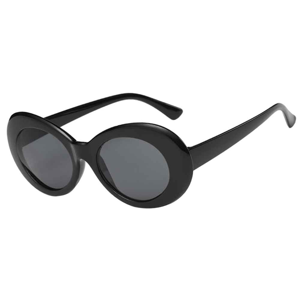Maxbell Vintage Retro Women Men Glasses Round Mirror Lens Sunglasses Black