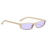 Maxbell Vintage Sunglasses Women Brand Designer Small Frame Sun Glasses White+Purple