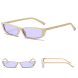 Maxbell Vintage Sunglasses Women Brand Designer Small Frame Sun Glasses White+Purple